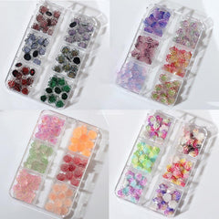 3D Aurora Camellia Nail Charms Acrylic Resin Flowers