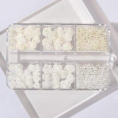 3D Aurora Camellia Nail Charms Acrylic Resin Flowers