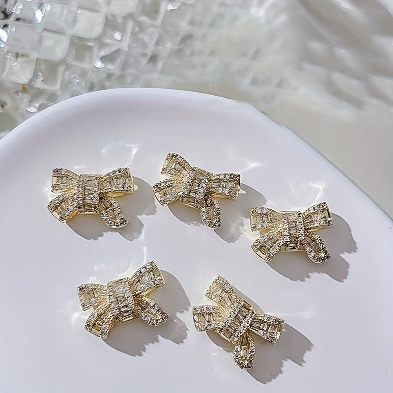 3D Diamond Bowknot Charms Nail Rhinestones DIY Nail Art Decorations