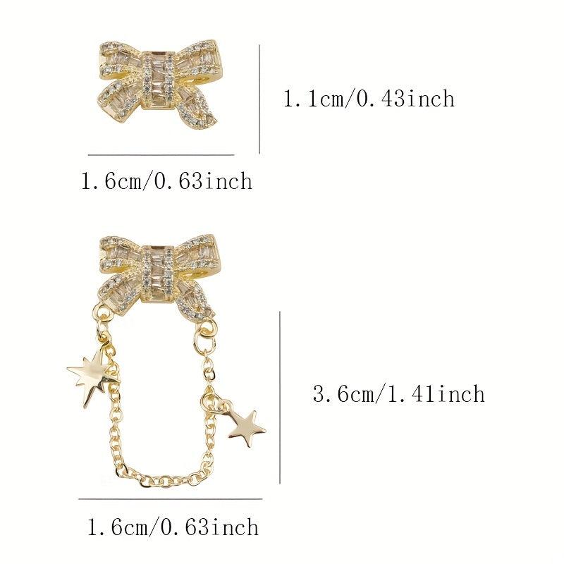 3D Diamond Bowknot Charms Nail Rhinestones DIY Nail Art Decorations