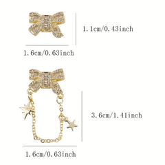 3D Diamond Bowknot Charms Nail Rhinestones DIY Nail Art Decorations