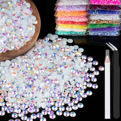 4mm AB Resin Rhinestones Kit with Tweezers and Pencil