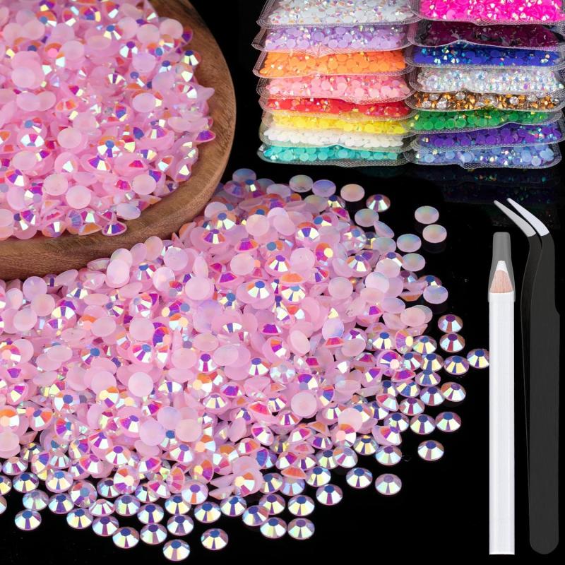 4mm AB Resin Rhinestones Kit with Tweezers and Pencil