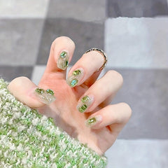 50pcs AB Nail Flat Rhinestone 3D Crystal Square Nail Art Gem