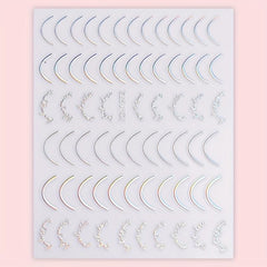 Holographic Swirl Line Nail Art Stickers