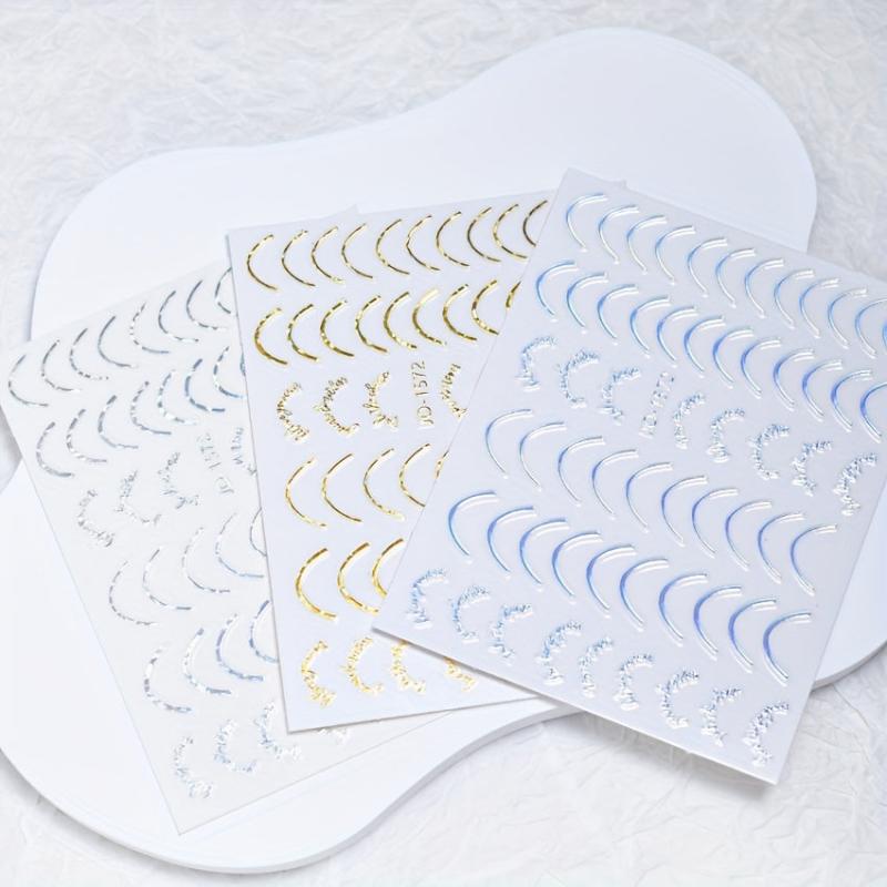 Holographic Swirl Line Nail Art Stickers
