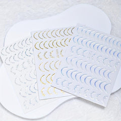 Holographic Swirl Line Nail Art Stickers