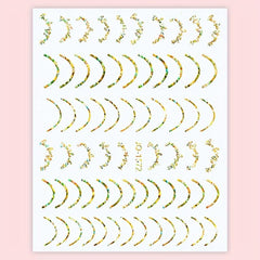 Holographic Swirl Line Nail Art Stickers