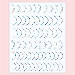 Holographic Swirl Line Nail Art Stickers