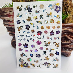 Waterproof 3D Flower Bird Leaf Nail Stickers Self Adhesive Manicure Decals