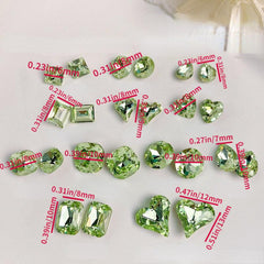 Nail Art Decorations Gem Rhinestones Green