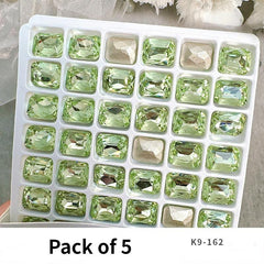 Nail Art Decorations Gem Rhinestones Green