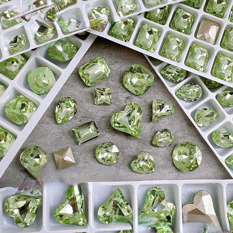 Nail Art Decorations Gem Rhinestones Green