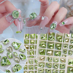 Nail Art Decorations Gem Rhinestones Green