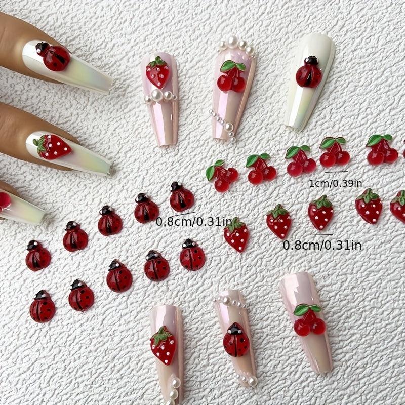 Resin Nail Art Charms 3D Flatback Shapes Mini 3D Nail Charms For DIY Nail Art