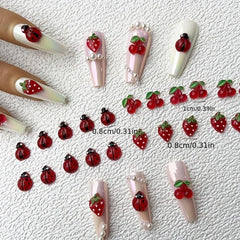 Resin Nail Art Charms 3D Flatback Shapes Mini 3D Nail Charms For DIY Nail Art