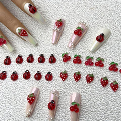 Resin Nail Art Charms 3D Flatback Shapes Mini 3D Nail Charms For DIY Nail Art