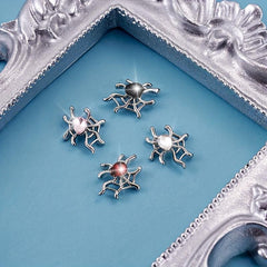 20pcs Halloween Spider Nail Art Charms With Rhinestones 3D Spider Gem