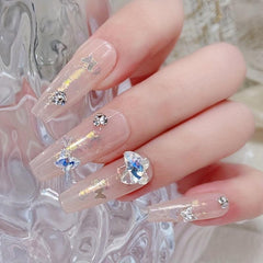 15pcs Colorful Butterfly Nail Art Rhinestones Gemstones DIY Nail Salons