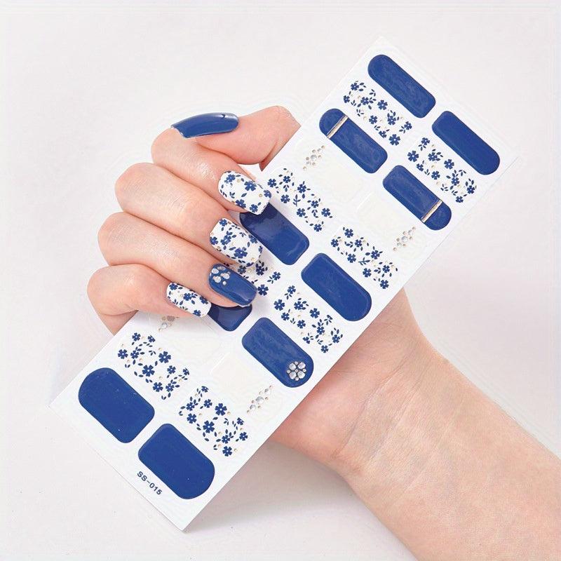 Glitter Self Adhesive Nail Polish Strips Manicure Decoration Kit for Women Girls