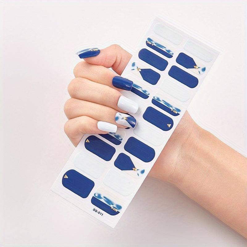Glitter Self Adhesive Nail Polish Strips Manicure Decoration Kit for Women Girls