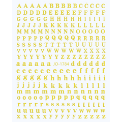 3D Holographic Letter Nail Art Stickers - Alphabet Decals for Manicure
