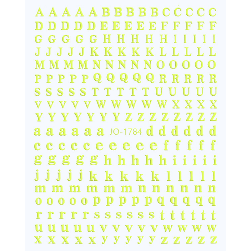 3D Holographic Letter Nail Art Stickers - Alphabet Decals for Manicure