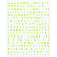 3D Holographic Letter Nail Art Stickers - Alphabet Decals for Manicure