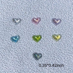 20pcs Glitter Heart Nail Art Decorations Crystal Nail Jewelry Accessories