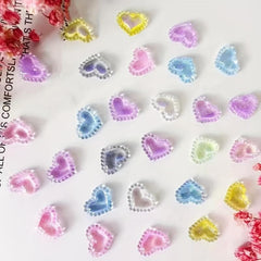 20pcs Glitter Heart Nail Art Decorations Crystal Nail Jewelry Accessories