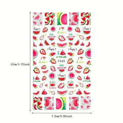 3D Self Adhesive Fruit Nail Art Stickers for DIY Nail Decoration