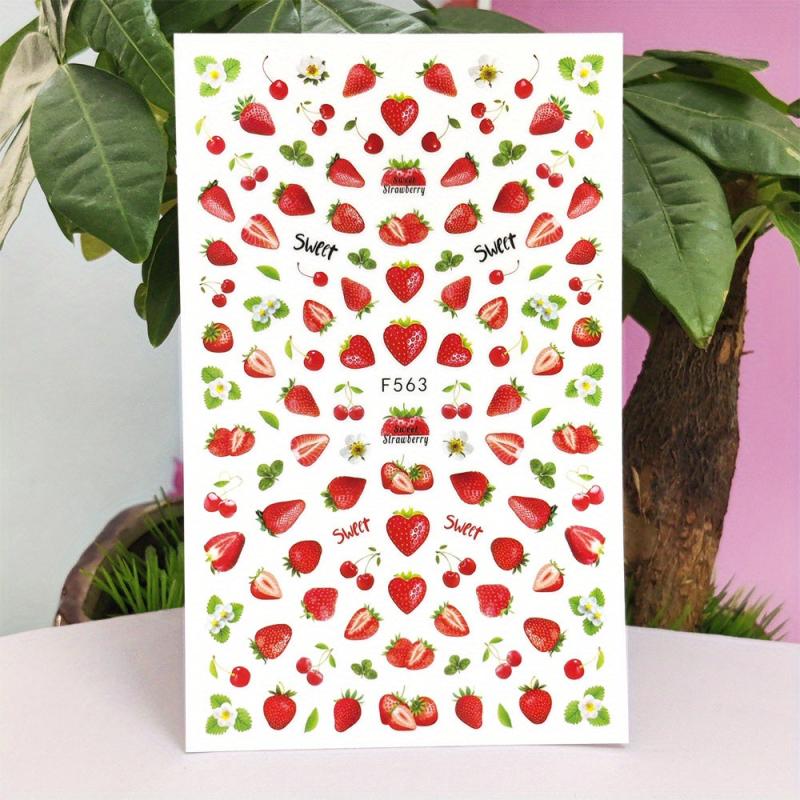 3D Self Adhesive Fruit Nail Art Stickers for DIY Nail Decoration