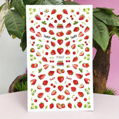 3D Self Adhesive Fruit Nail Art Stickers for DIY Nail Decoration
