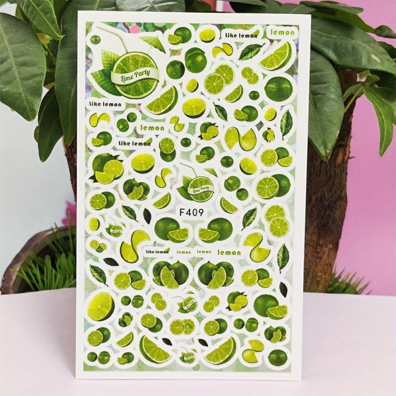 3D Self Adhesive Fruit Nail Art Stickers for DIY Nail Decoration