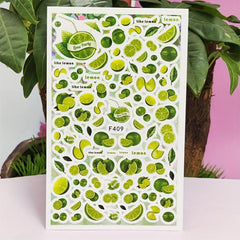 3D Self Adhesive Fruit Nail Art Stickers for DIY Nail Decoration
