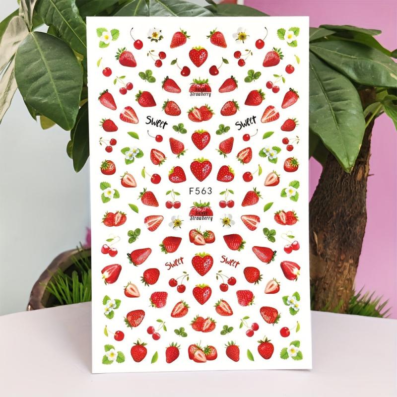 3D Self Adhesive Fruit Nail Art Stickers for DIY Nail Decoration