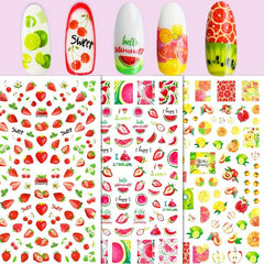 3D Self Adhesive Fruit Nail Art Stickers for DIY Nail Decoration