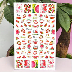 3D Self Adhesive Fruit Nail Art Stickers for DIY Nail Decoration