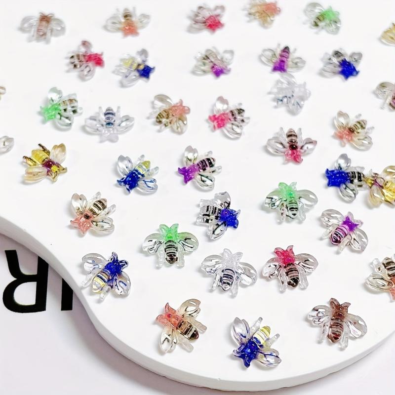10pcs Bee Nail Art Charms Insect Nail Art Supplies for Women and Girls