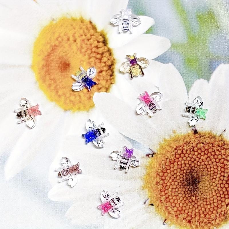 10pcs Bee Nail Art Charms Insect Nail Art Supplies for Women and Girls