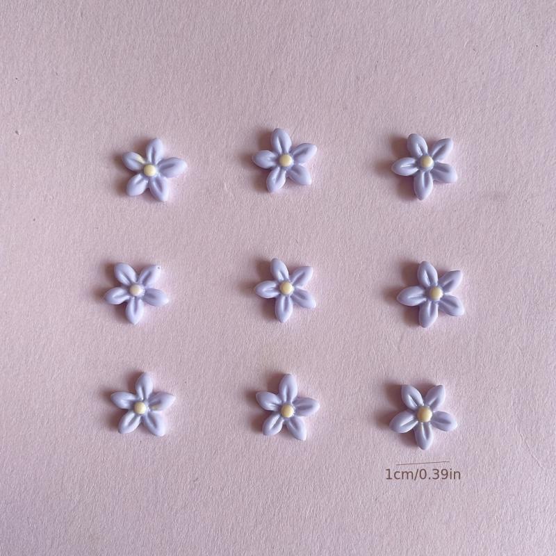 Purple Flower 3D Resin Nail Art Charm Decorations