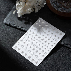 6pcs Large Star Nail Decals 3D Self Adhesive Nail Decoration