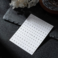6pcs Large Star Nail Decals 3D Self Adhesive Nail Decoration
