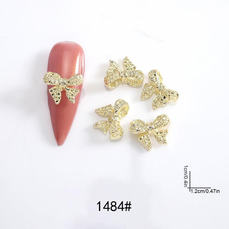 3D Alloy Bow Nail Charms Nail Gems Nail Rhinestones Crystal Nail Art Charms