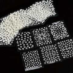 30pcs Self Adhesive Flower Nail Art Stickers - Nail Art Decals for DIY or Salons