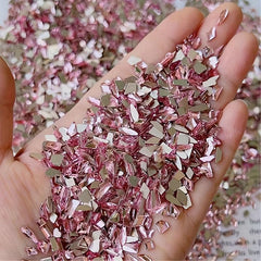 Pink Flat Back Nail Art Zircon Gemstones - 50/100pcs