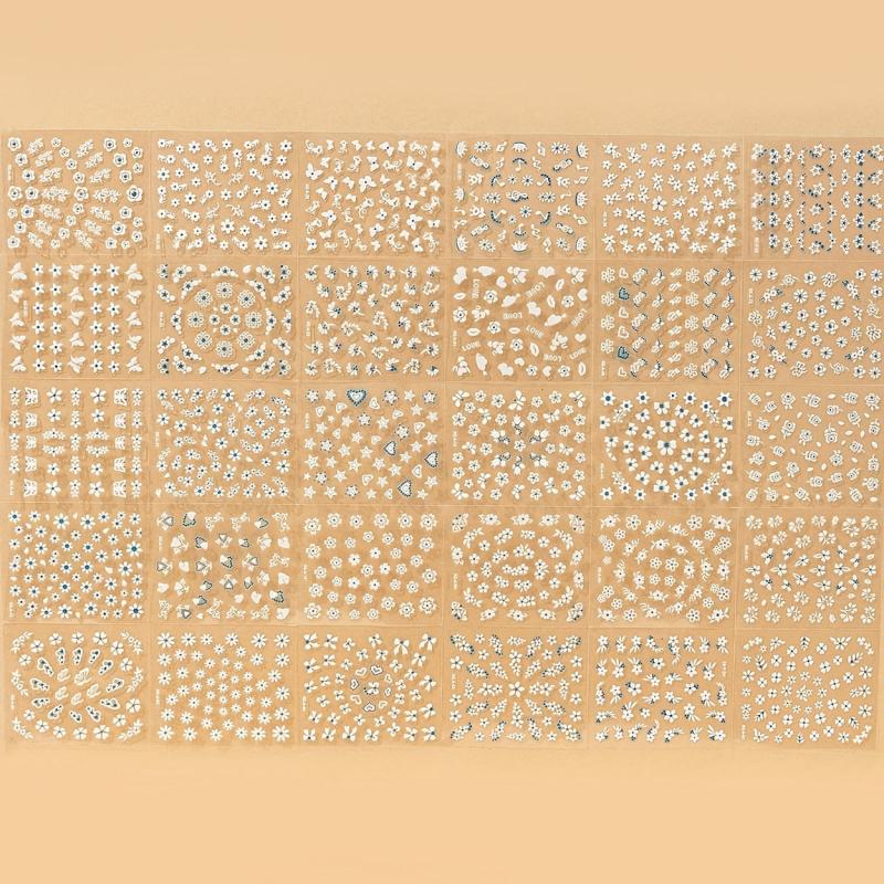 3D Drop Glue Craft and Small Flowers Nail Art Stickers