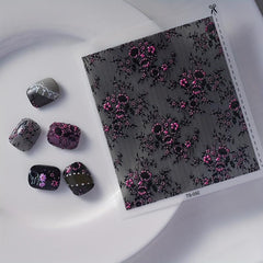 5D Embossed Rose Nail Art Stickers - Self Adhesive Nail Art Supplies