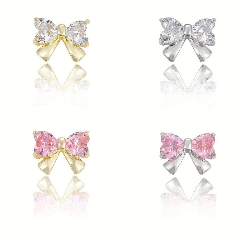 3D Nail Charms with Rhinestones and Pearls DIY Nail Art Accessories