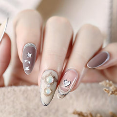Moon Love Heart Triangle Nail Art Stickers Self-adhesive
